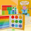 Magnetic Fraction Tiles Circles Book with Pen Percentage Decimal Fraction Learning Elementary Students Teaching Aid Educational Fraction Puzzle