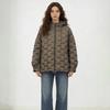 Womens Lightweight Puffer Coat With Hooded Design Quilted Square Warm Duck Down Fill Winter Daily Wear