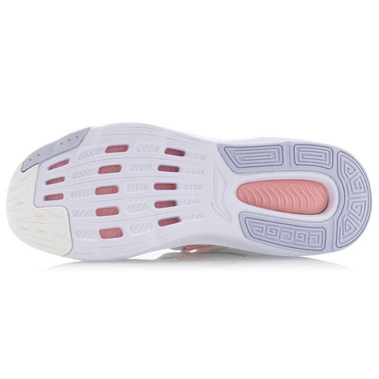 Li Ning Xinhua Shock Absorbing Non-Slip Wear-Resistant Low-Top Sports Casual Shoes Women sneakers White Pink AGLQ058-2