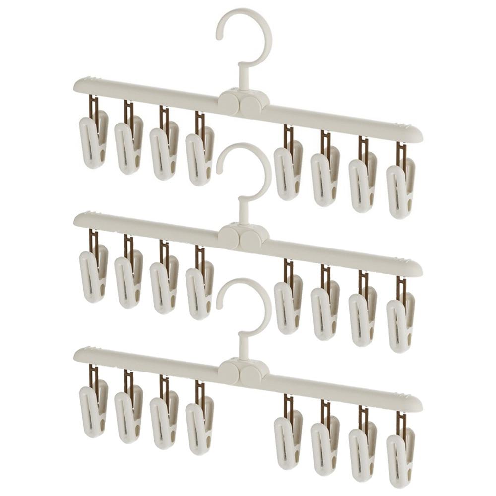 3 Pieces Windproof Underwear Sock Clips Detachable Underwear Drying Clips Sock Drying Rack  Balcony бежевый