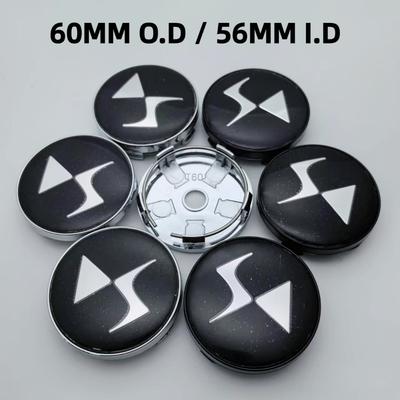 4pcs ABS 60MM DS Car Wheel Center Caps for DS DS3 DS5 DS6 Deesse PSA Logo Emblem Replacement Rim Hub Cover Styling Accessories