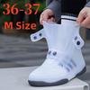 1 Pair Dual-Tone Waterproof Shoe Covers - Washable, Non-Slip with Secure Button Closure, Durable Rubber Rain Boots for Outdoor Activities