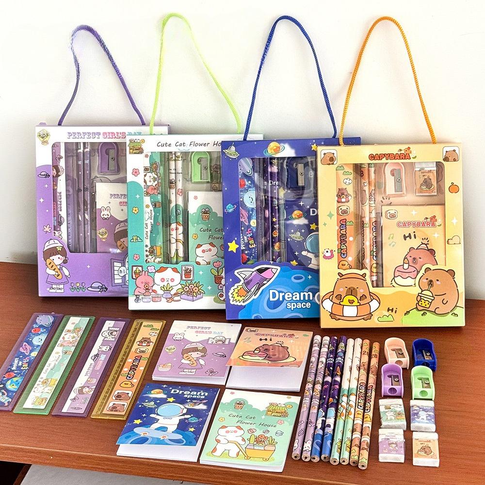 Children's Stationery Gift Set, Surprise Stationery Gift Box for Primary School Students, Kindergarten Back-to-school Season Class Reward Small Gifts