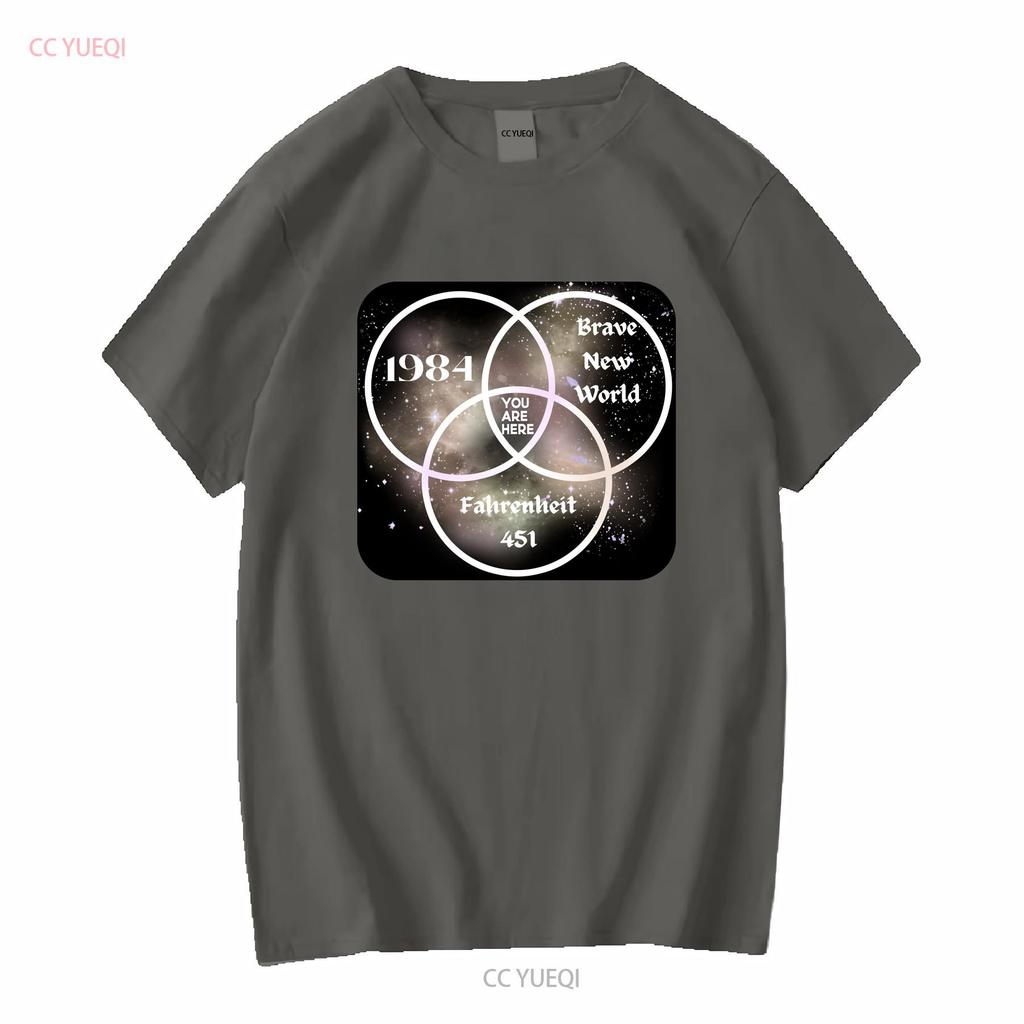 NEUES LIMITIERTES 1984 Brave World You Are Here Dystopie T-Shirt lang- oder kurzärmelig vintage gewaschen Herrenmode Streetwear