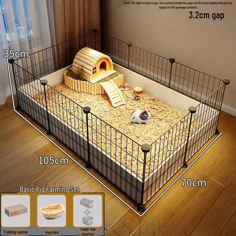 Guinea Pig Playpen & Indoor Villa - Extra Large Cage with Storage