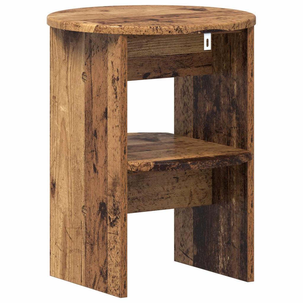 Seitenschrank Holzoptik recycelt Ø40 x 50 cm Holzwerkstoff