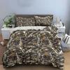 Camouflage Forest Leaf Print Bedding Duvet Cover Set  (1*Duvet Cover 2*Pillowcases, without duvet insert)