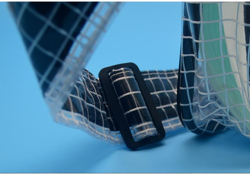 Transparent Anti-Static PVC Tool Bag - Dust-Free Cleanroom Crossbody/Shoulder Bag with Grid Storage