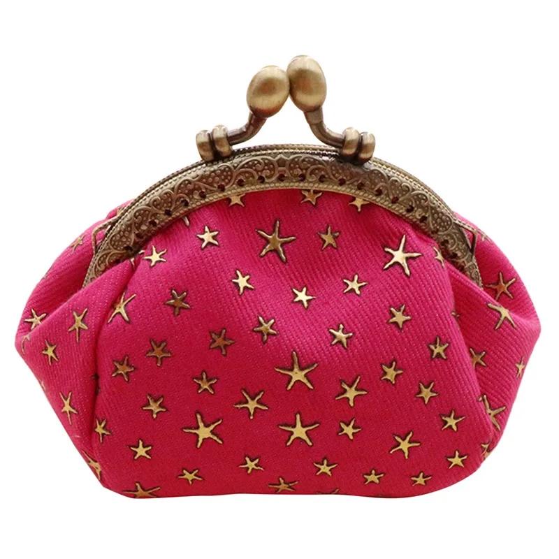 

Джинсовая одежда Кошелек для монет Пятиконечная звезда Креативный маленький кошелек Сумка для ключей и карт Ретро Ручная работа Женская маленькая сумка розы красного