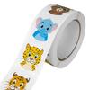 500Pcs/Roll Cartoon Animal Reward Stickers 2.5cm/1.0in Diy Decor Perfect For Learning Games Notebook Pad Fridge Gift Seal Labels