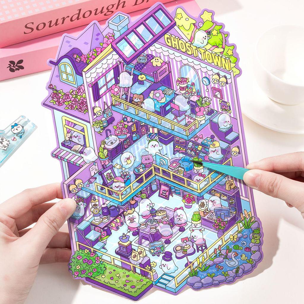 3D Stereoscopic Miniature Scene Stickers - DIY Dollhouse & Toy Collection for Children
