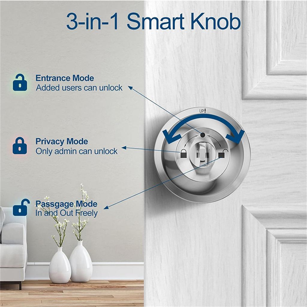 Keyless Entry Door Lock with Keypad Intelligent Door Knob Code Locks Door Knob for Indoors Bedrooms Apartments