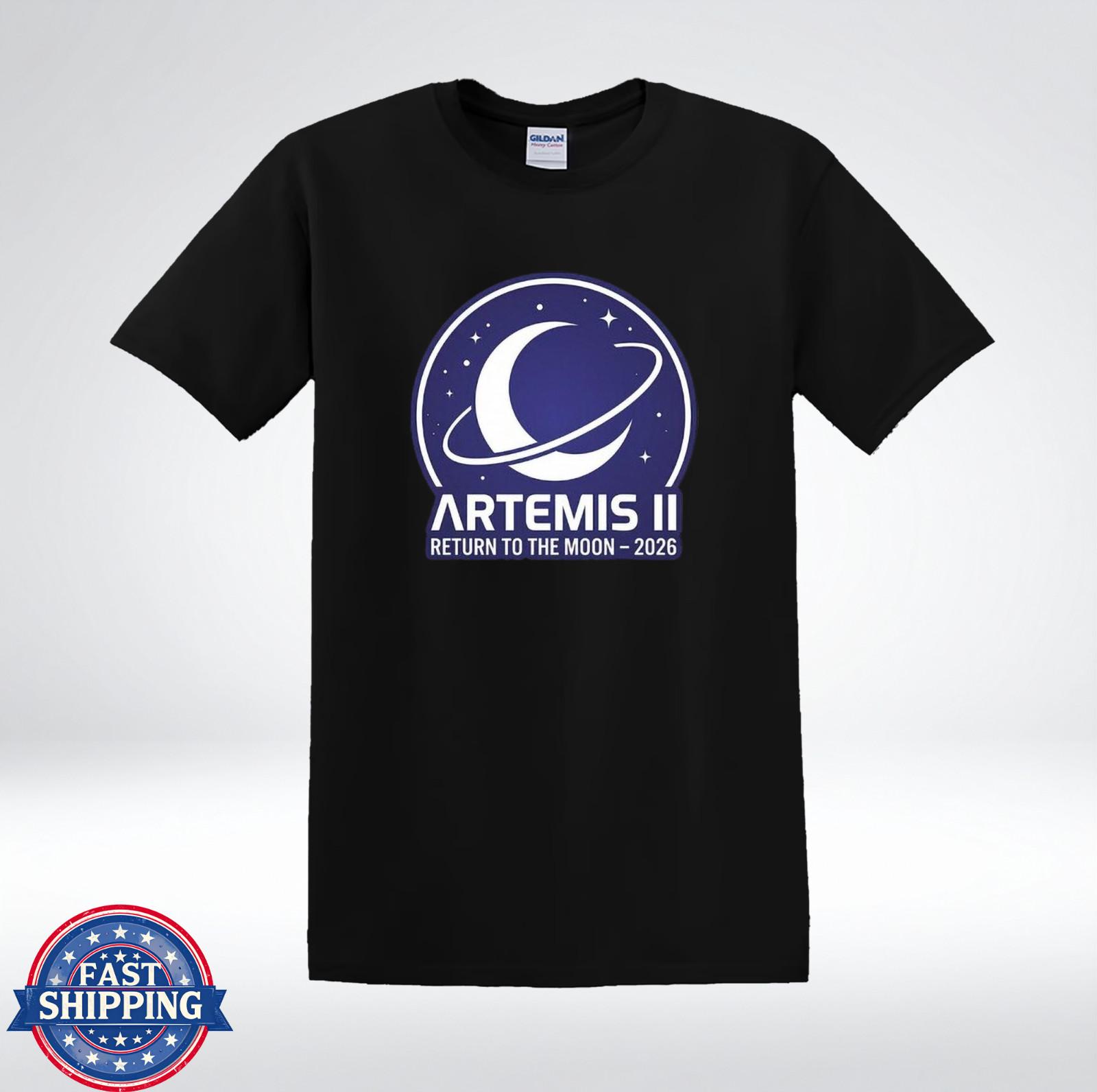 Artemis II Return To The Moon 2026 Space Mission Graphic T-Shirt XL