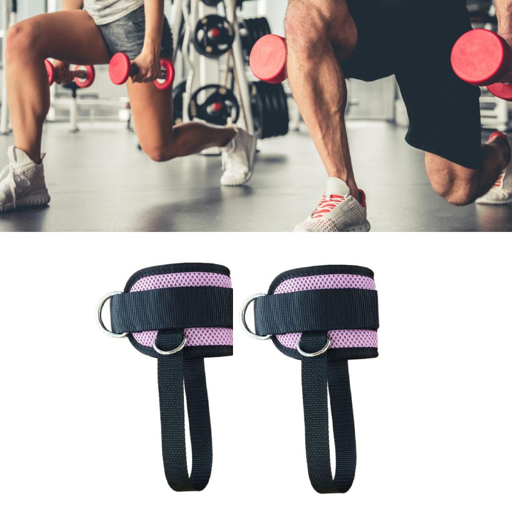 1 Pair Ankle Straps Padded Kickback Ankle Wrist Cuffs Multi Functional Cable Machine Leg Workouts Ankle Cuffs