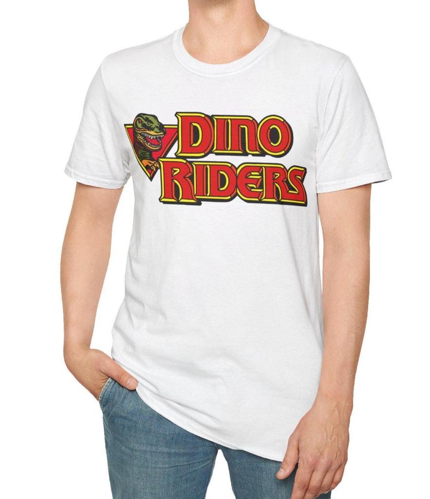 Dino Riders Graphic T-Shirt - Retro Nostalgic 80s Cartoon Top - Retro Tees