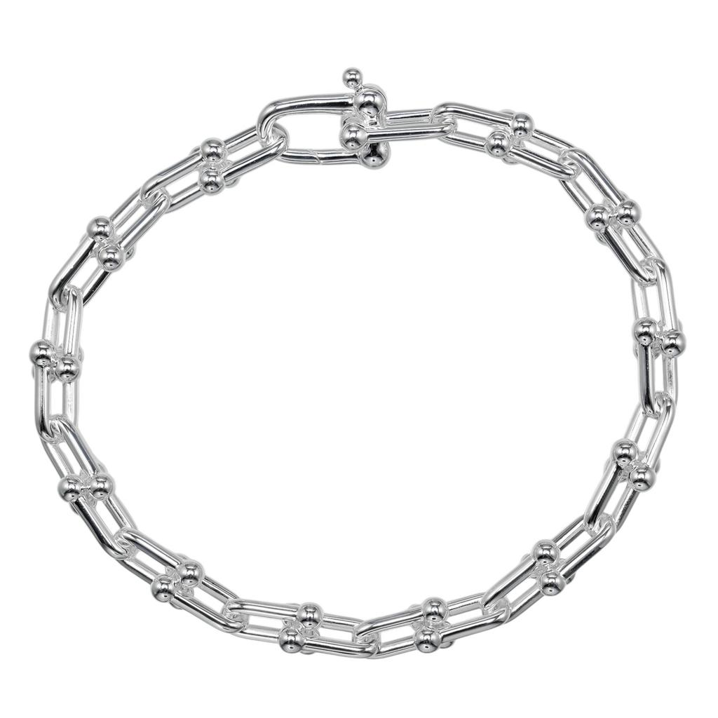TIFFANY&Co. Hardware kleines Glied Armband Handgelenkgröße 6,7" Silber 925 17,77g Damen Gebraucht