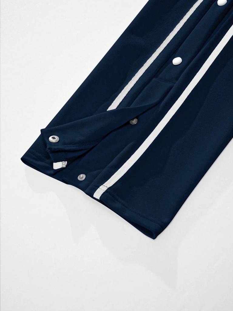 Men's European High-Street Retro Joggers with Button Details