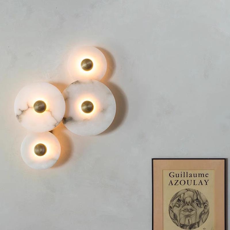 Modern Marble Wall Lamp for Living Room, Bedroom, & Hallway