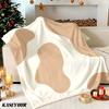 Soft Brown Cow Pattern Winter Summer Flannel Blanket Throw Fleece Soft Fuzzy Plush Cozy Fleece Blankets for Sofa Ideal Gifts