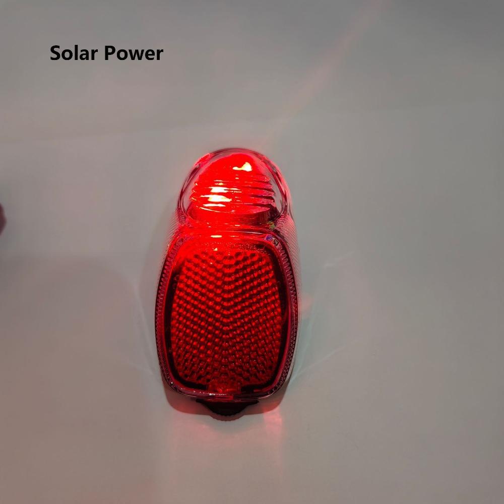 Plastic Solar Energy Bicycle Taillight 82*42mm Night Cycling Cycling Rear Light