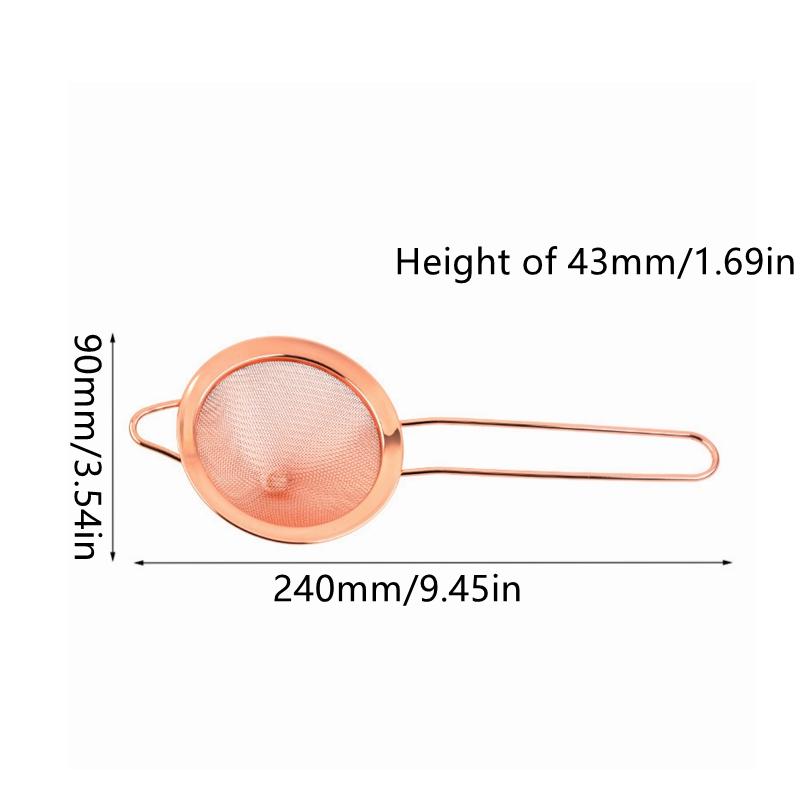 Rose Gold 304 nerezové sítko na koktejly ve tvaru kužele na koktejly / čajové bylinky / káva, jemné sítko