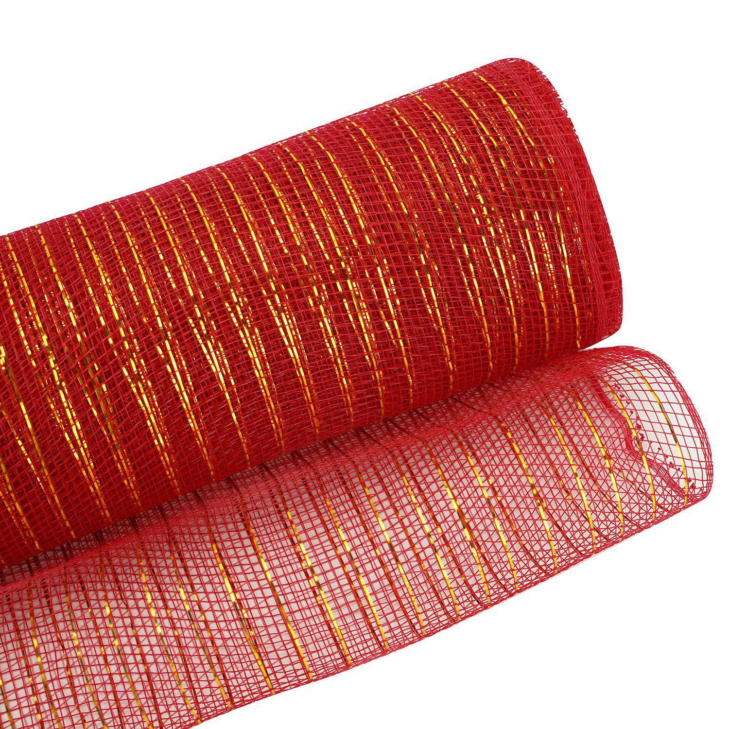 

Рождественские хрустальные марлевые ленты, елочные украшения для домашней двери, Navidad Noel Kerst, подарки на Новый год 26cm×10Yards золотой/красный