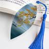 Archaic Landscape Pretty Aesthetic Tassel Leaves Bookmark Bookmarks Paper Cilp Leaf Vein Bookmark