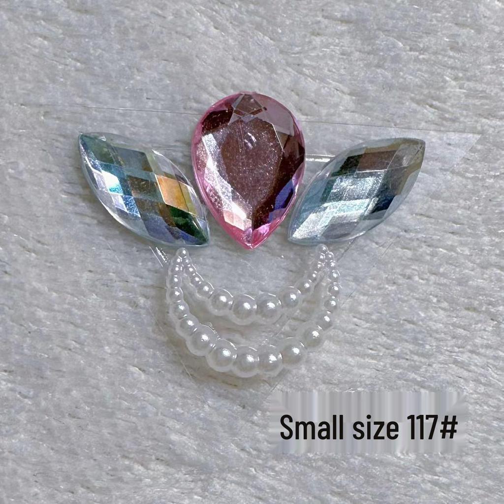 Children's Floral Face Stickers with Crystal Diamonds & Tassels for Ancient Style Makeup