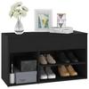 Schuhschrank Schuhwickelhocker mit Klappenablage, offene Trennwand Display Aufbewahrung Schuhwickelhocker, 80x30x45 cm