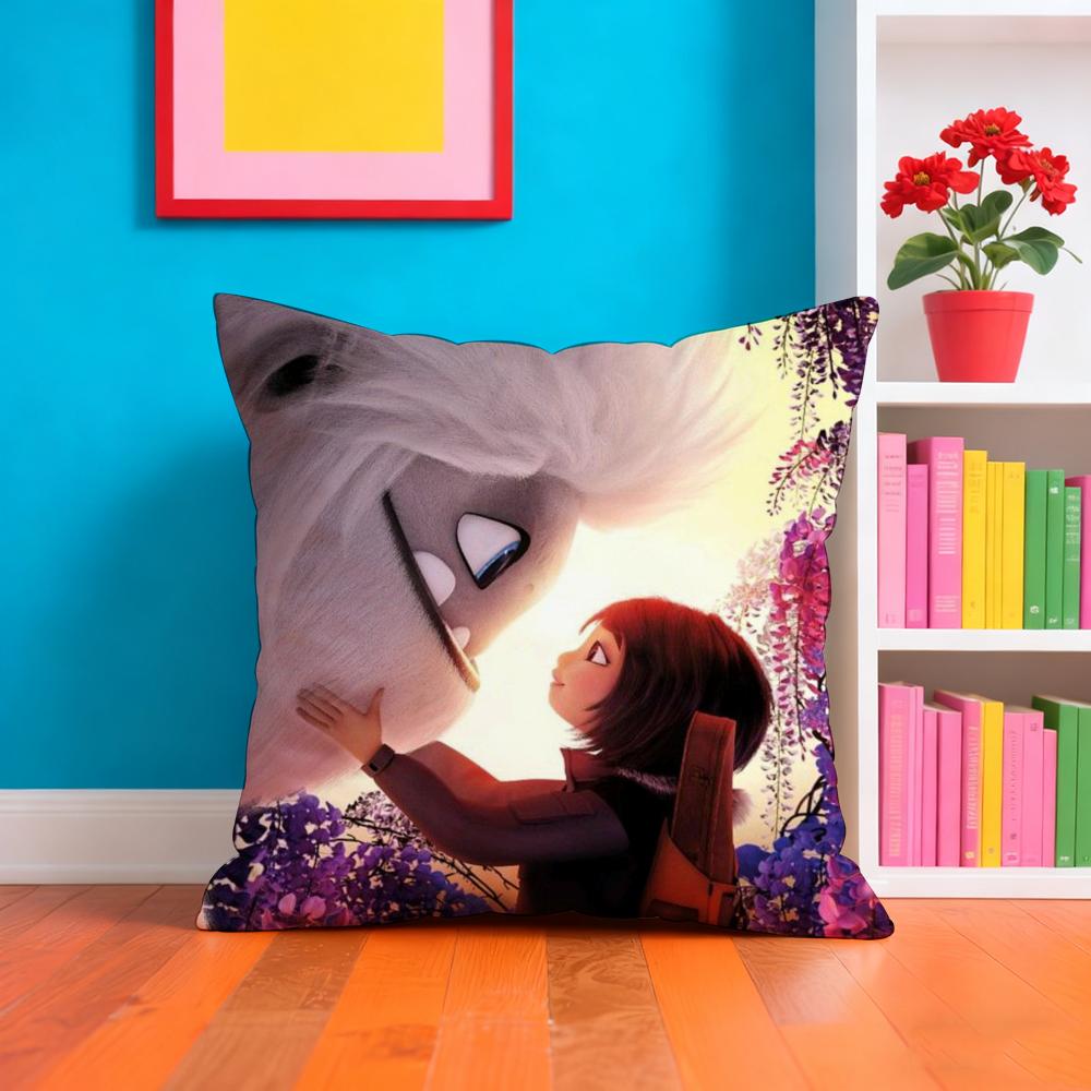 A-Abominable Personalized Cushion Cover Plush Fabric Soft Double-Sided Printed Sofa Warm Winter Home Gift Pillow Case
