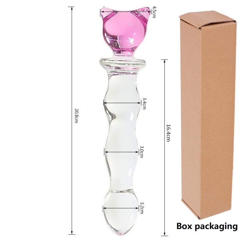 Glass Crystal Dildo Anal Plug Lesbian Sex Toy Vaginal Clitoral Stimulation Stick Smooth Sex Product For Female Masturbation