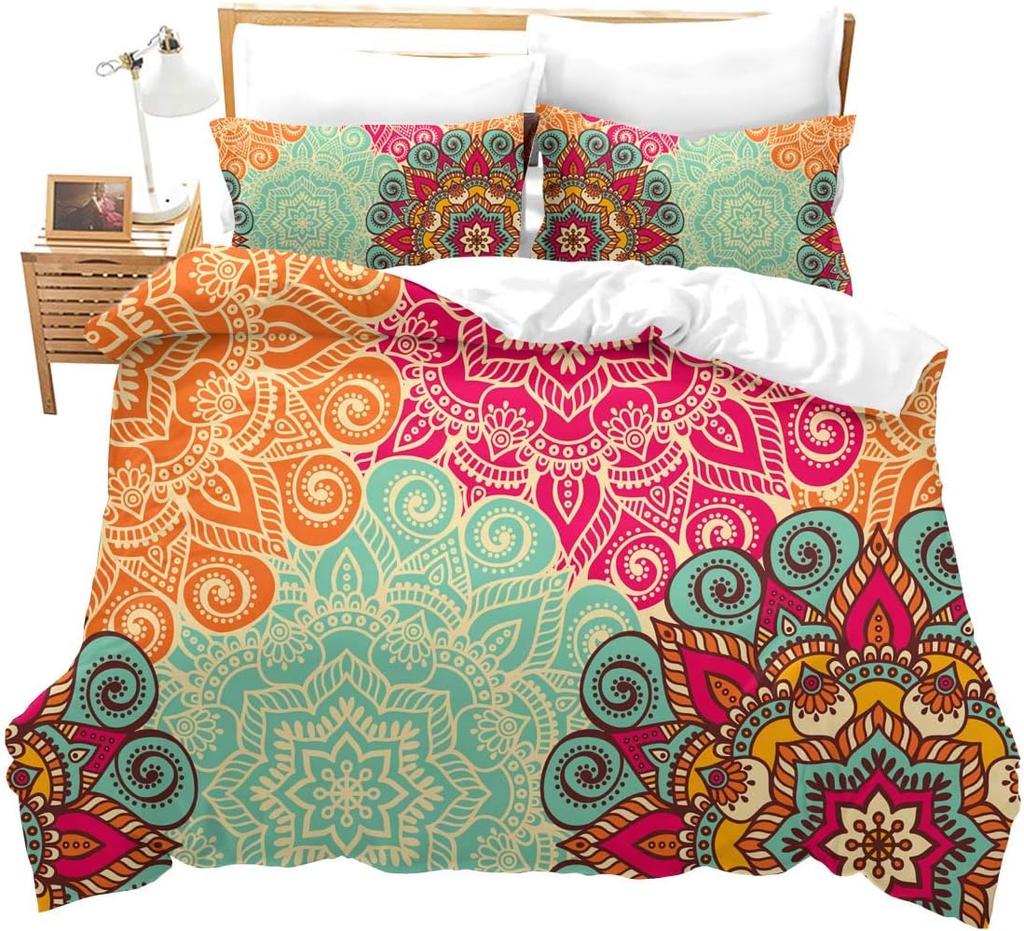 Comforter Flower Of Life Bohemia Mandala Mayan Calendar Comforter Abstract Sacred Geometry Theme Bedding Set S