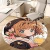 1pc Cardcaptor Sakura Round Carpet Anime Design Chair Mat for Office, Home Decor, Living Room, Bedroom