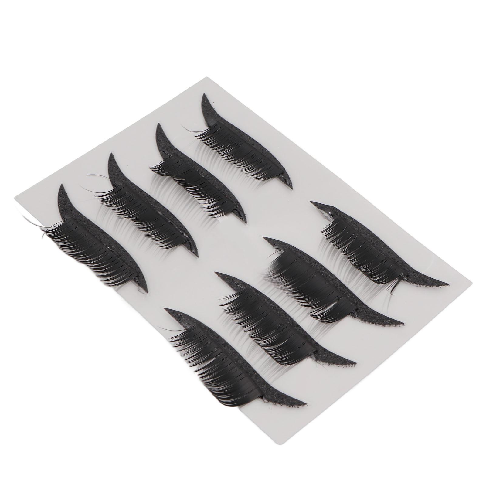 

4 пары наклеек для подводки глаз и ресниц, набор самоклеящихся водонепроницаемых многоразовых накладных ресниц чёрный