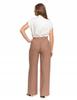 Women's Linen Trousers, Wide, High Waist, Elegant, MORAJ S BEIGE