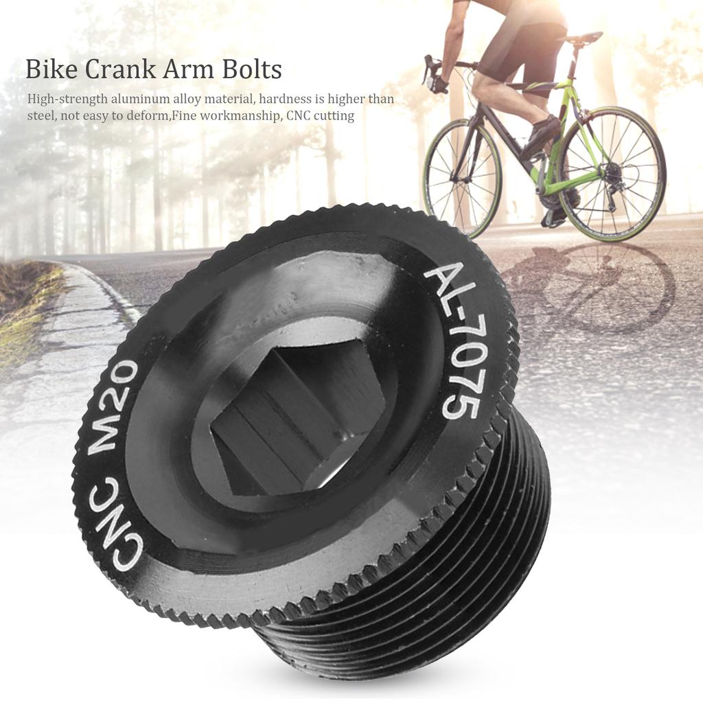 2Pcs Mountain Bike Crank Arm Fixing Aluminum Alloy Crankset Screw Cover