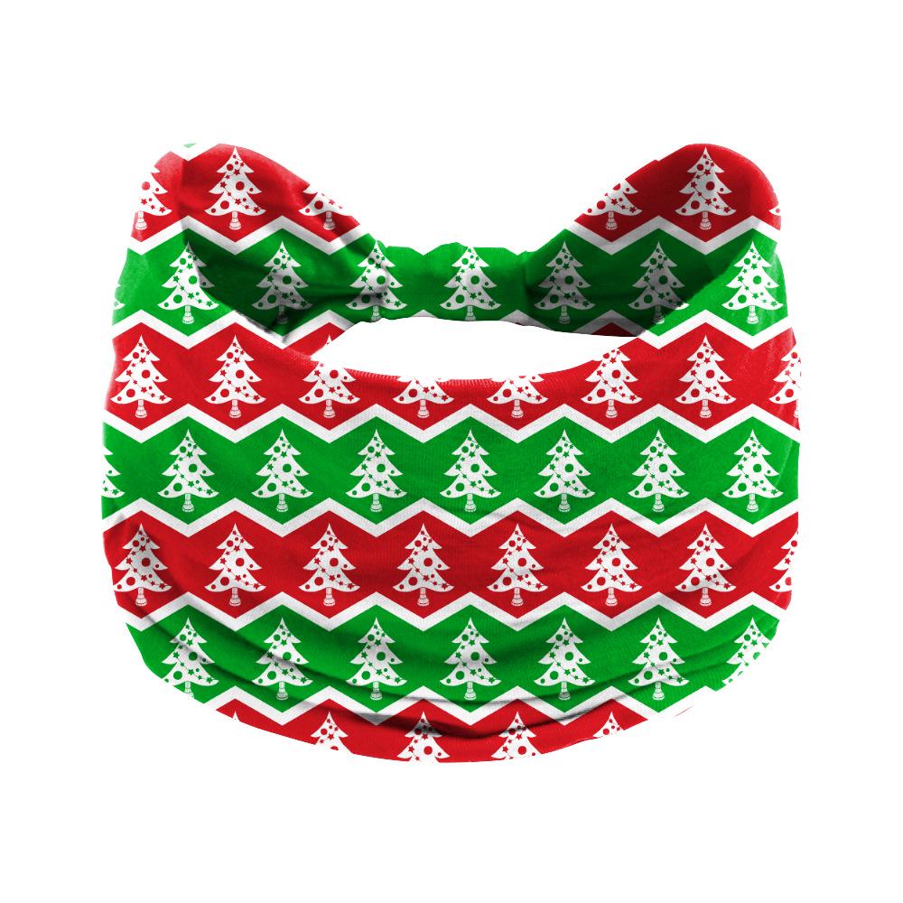 15CM Tie-Dye Extra Wide Elastic Christmas Headband for Women - Perfect for Yoga, Sports, and Face Washing