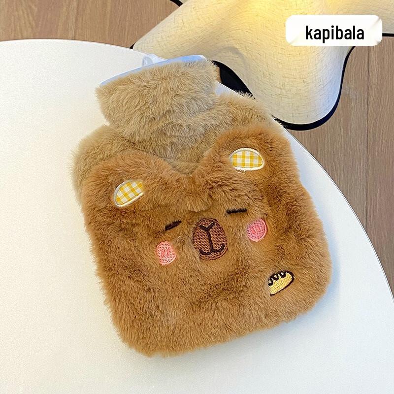 Capybara Plush Hot Water Bottle with Pocket