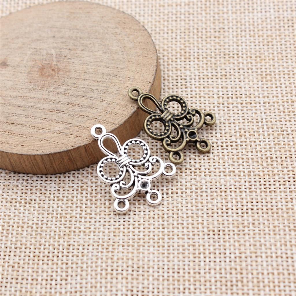 Chinese Pavilion Charm Connectors Character Animal Ethnic Style Findings For DIY Jewelry