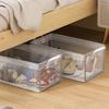 Large Storage Basket with Metal Frame, Foldable Box for Transparent Clothes, Stackable for Toys