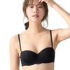 AMOSTYLE BY Triumph Strapless Half Cup Bra Signature Smooth 0004 Size F75 (Removable Straps) (Black)