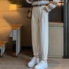 Fall Spring Women's Harem Pants Versatile Casual Loose-Fitting Corduroy Pants with Elastic Waistband Plus Size Long Pants