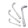 L-Shaped Through-Hole Socket Wrench, 6-22mm Hex with Hook & Elbow Design.