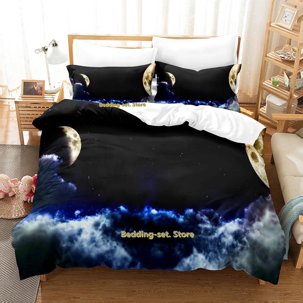 Set Letto Pianeti Singolo Gemello Matrimoniale Queen King Size Set Letto Adulto Bambino Camera da Letto Set Copripiumino universo spazio esterno Letto