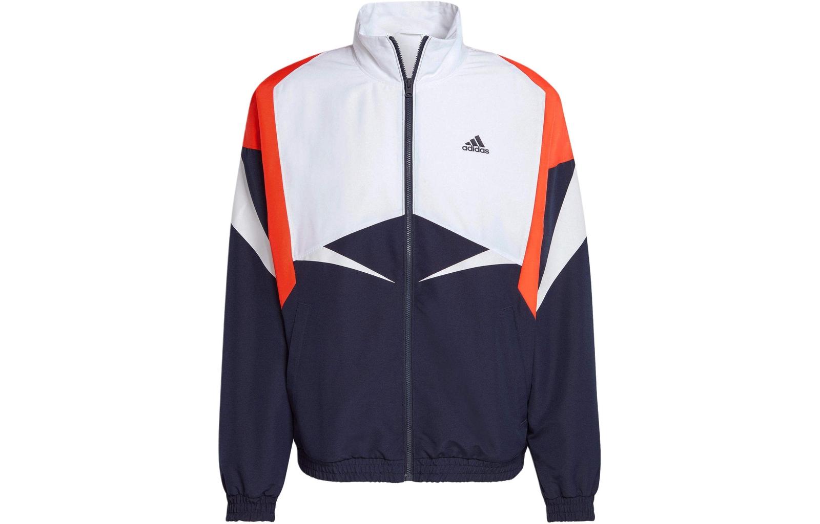 adidas Sport Performance Color Block Zip Outdoor Casual Jacket IB4307 M