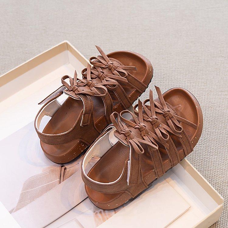 Girls sandals 2025 summer new open-toed princess shoes children's fashion Roman shoes girls casual shoes