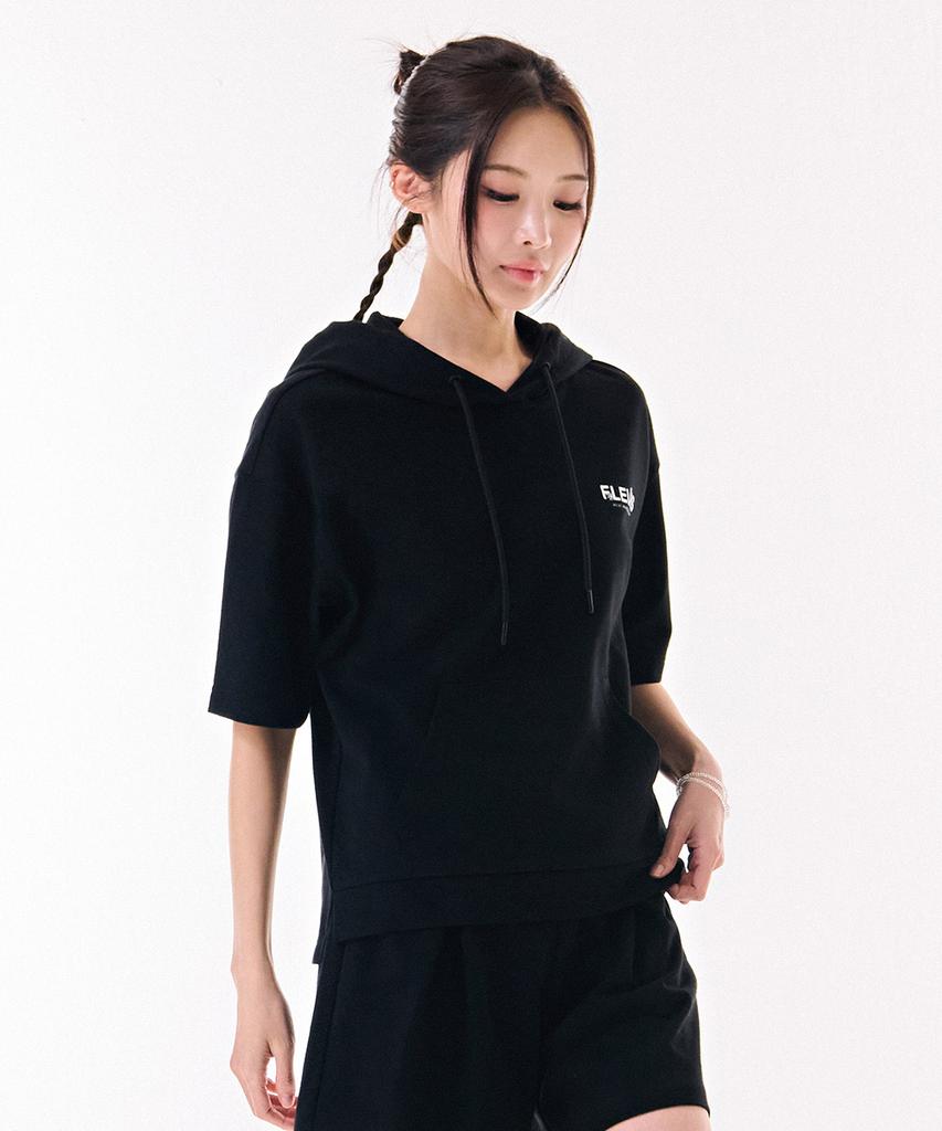 Women'S Cooling Cotton Hooded Short Sleeve T-Shirt-Dbrg5878D03