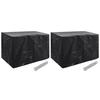 2 Pcs Patio Furniture Covers 8 Eyelets 140x70x90 Cm