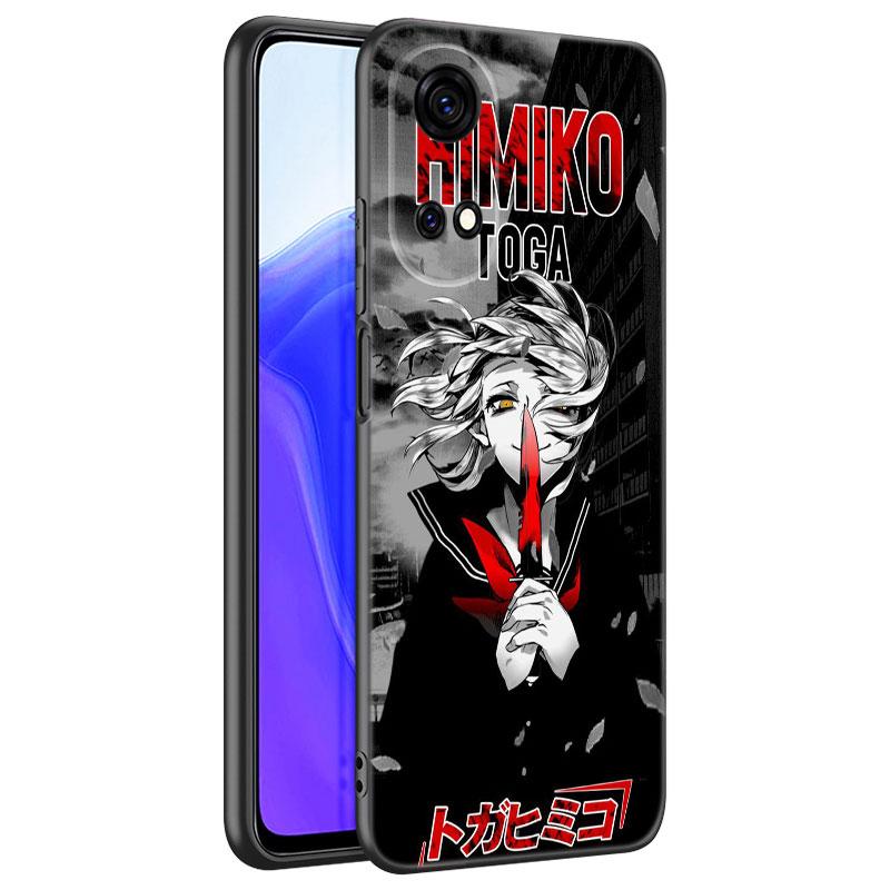 Coque de téléphone noire Anime Himiko Toga pour Huawei Honor 70 90 Lite X40 GT X50 i X5 + X6A X6S X7A X8A X8B X6 X7 X8 X9 4G X9A X9B 5G