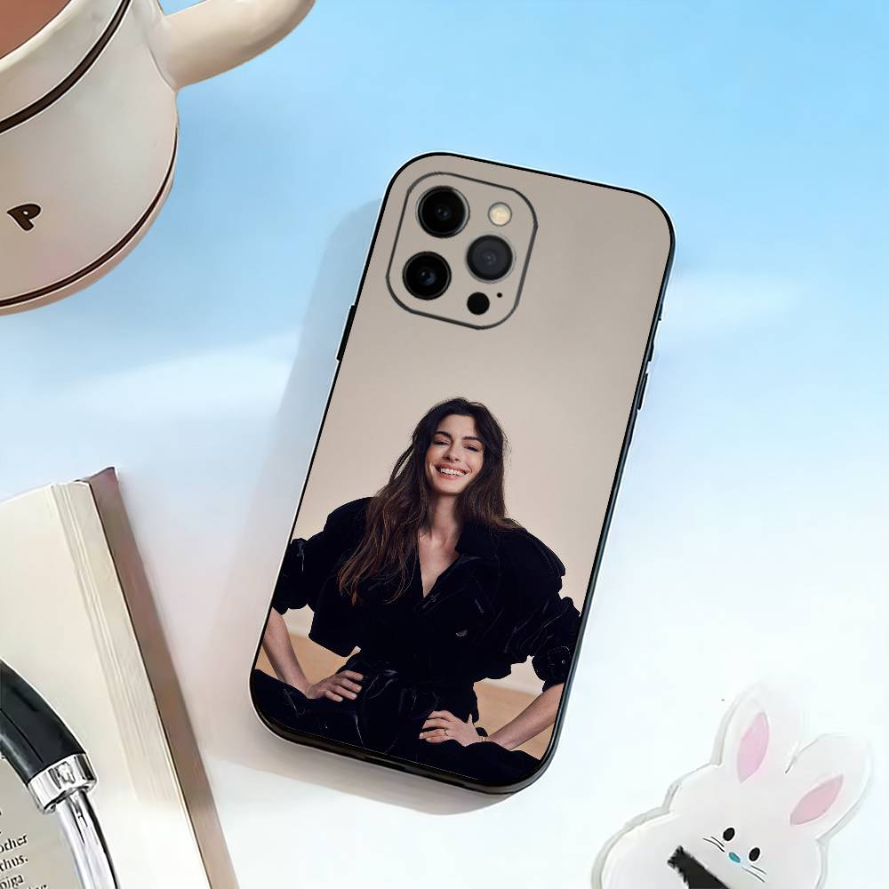 AA-Anne Hathaway Phone Case Silicone Soft For IPhone 17 16 15 14 13 12 11 X XR Plus Pro Max Plus